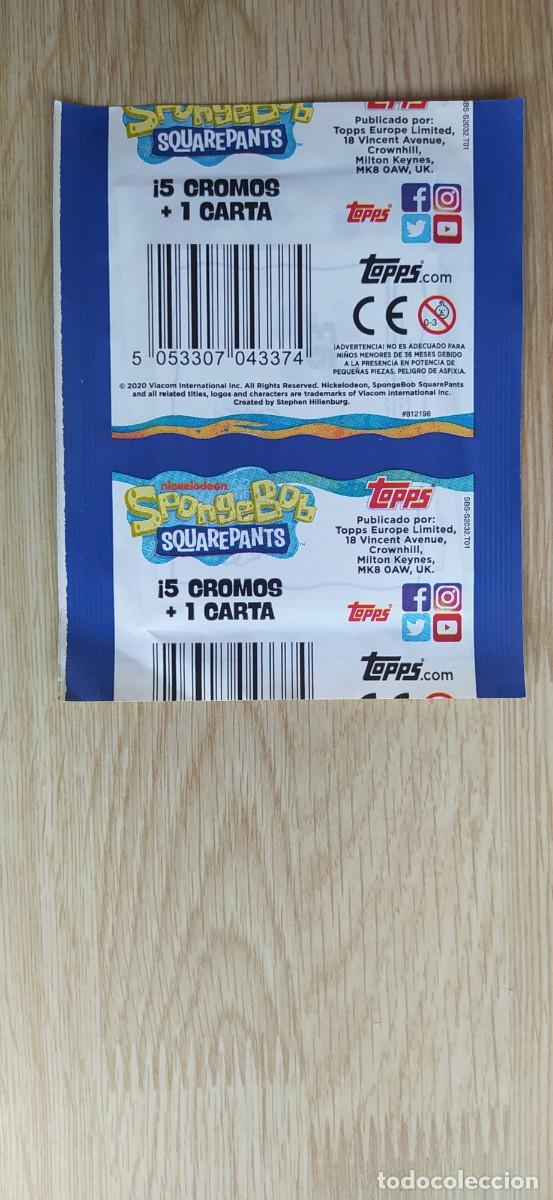 Coleccionismo cromos antiguos: SOBRE CROMOS BOB ESPONJA TOPPS - Foto 2