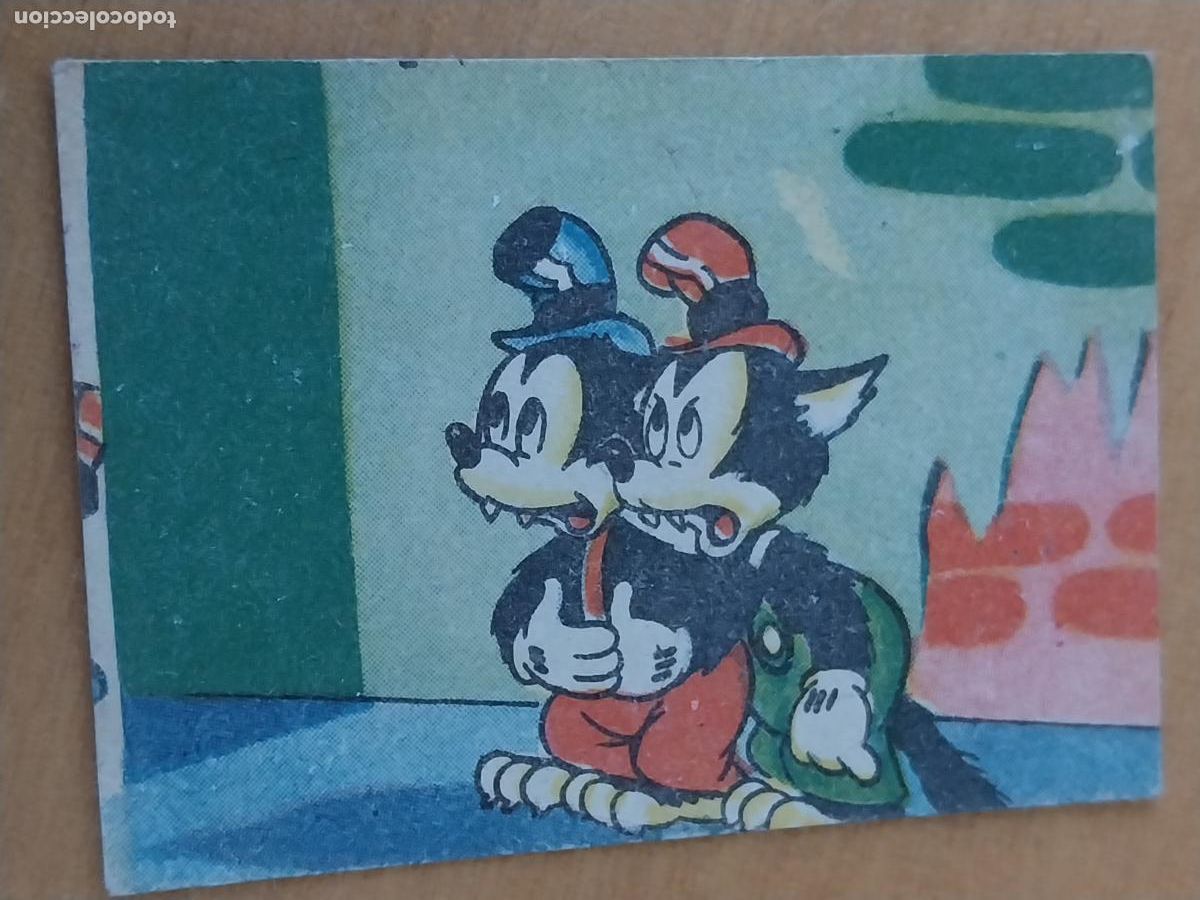 Coleccionismo Cromos antiguos: CUENTO LOS TRES CERDITOS CROMO A&Ntilde;OS 50 135 SIN PEGAR NUNCA ORIGINAL 5.5X3.9CMS