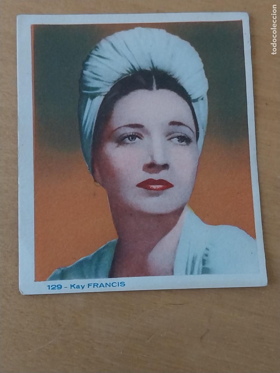 Coleccionismo Cromos antiguos: KAY FRANCIS CROMO 129 SIN PEGAR NUNCA CINE A&Ntilde;OS 50 ORIGINAL 7.3X6.3CMS