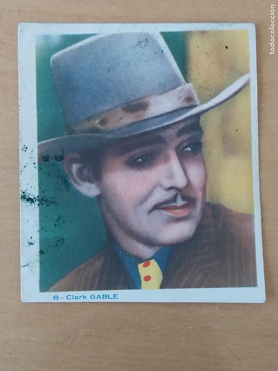 Coleccionismo Cromos antiguos: CLARK GABLE CROMO 8 SIN PEGAR NUNCA CINE A&Ntilde;OS 50 ORIGINAL 7.3X6.3CMS