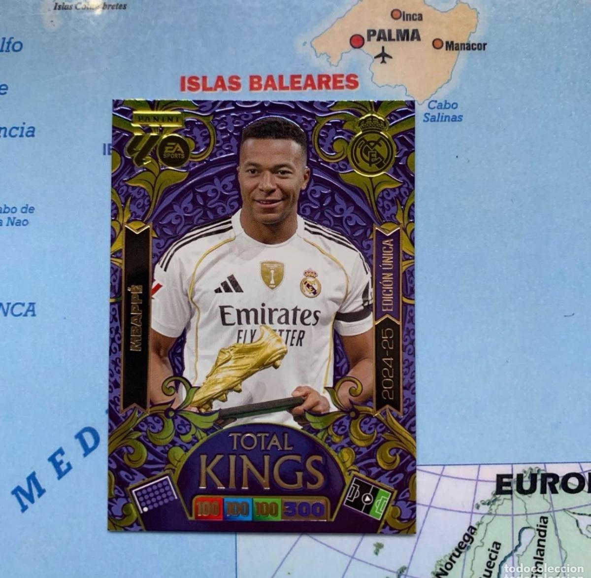 Coleccionismo Cromos antiguos: Mbappe Total Kings Edici&oacute;n Unica Del Real Madrid cromo adrenalyn XL 25-26 2025-2026