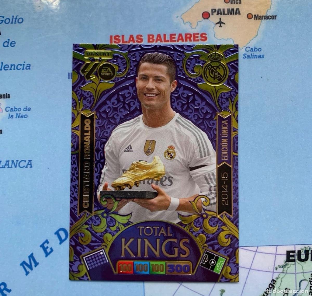 Coleccionismo Cromos antiguos: Cristiano Ronaldo 2014-2015 Total Kings Edici&oacute;n Unica Del Real Madrid adrenalyn XL 25-26 2025-2026