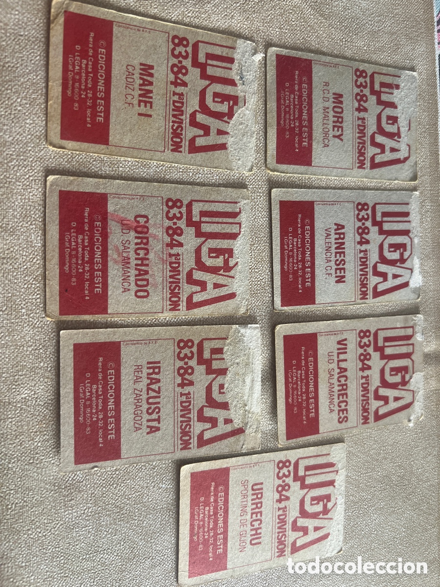Coleccionismo cromos antiguos: 83/84 este lote de 7 bajas - Foto 2