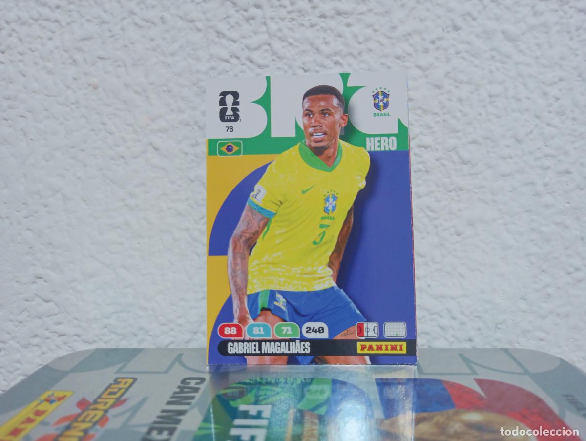 Collezionismo Figurine antiche: 76 GABRIEL MAGALH&Atilde;ES DEFENSA BRASIL PANINI WORLD CUP 26 25 26