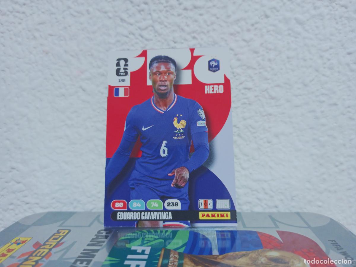 Collezionismo Figurine antiche: 186 EDUARDO CAMAVINGA CENTROCAMPISTA FRANCIA PANINI WORLD CUP 26 25 26