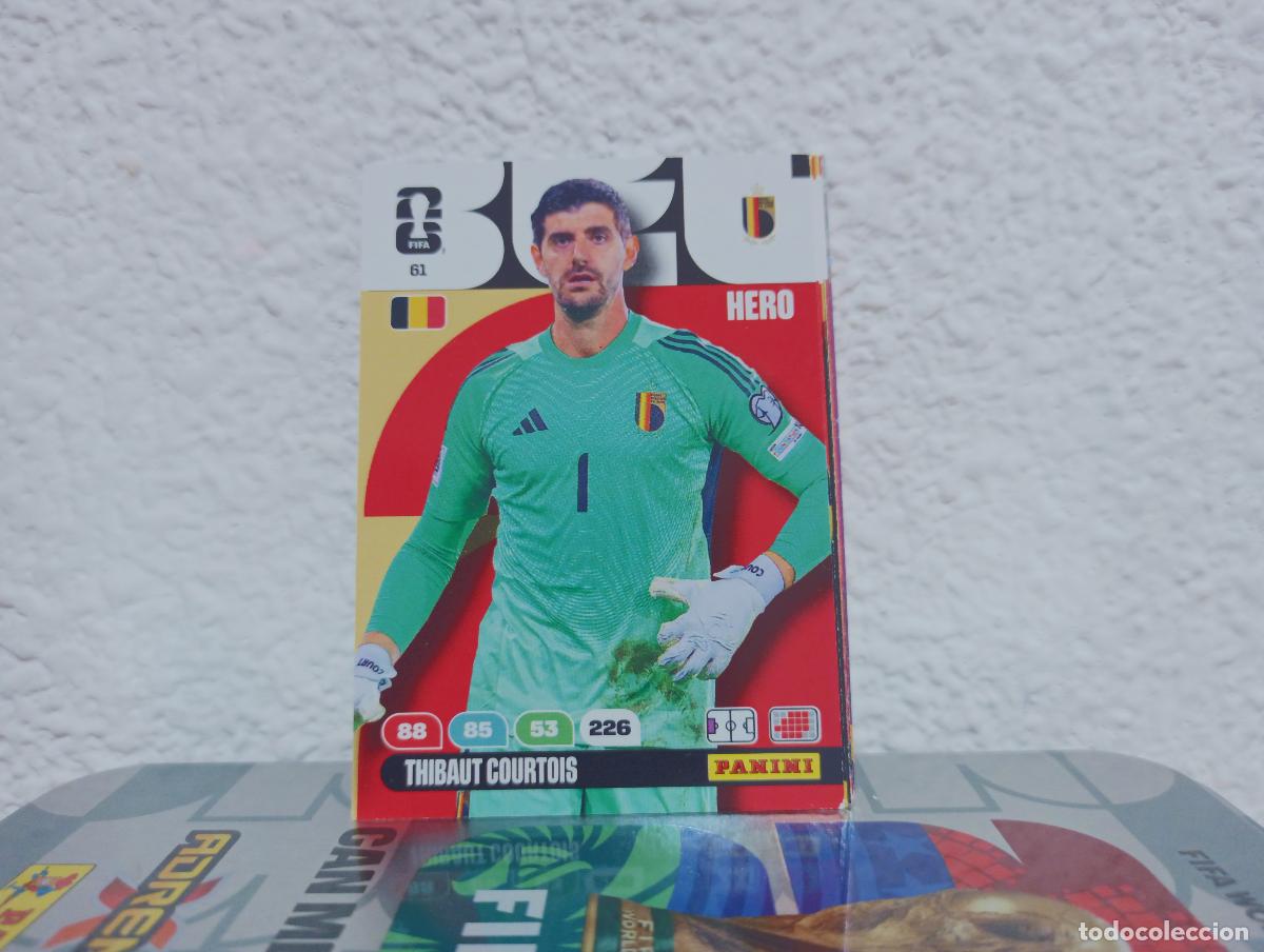 Coleccionismo Cromos antiguos: 61 THIBAUT COURTOIS PORTERO B&Eacute;LGICA PANINI WORLD CUP 26 25 26