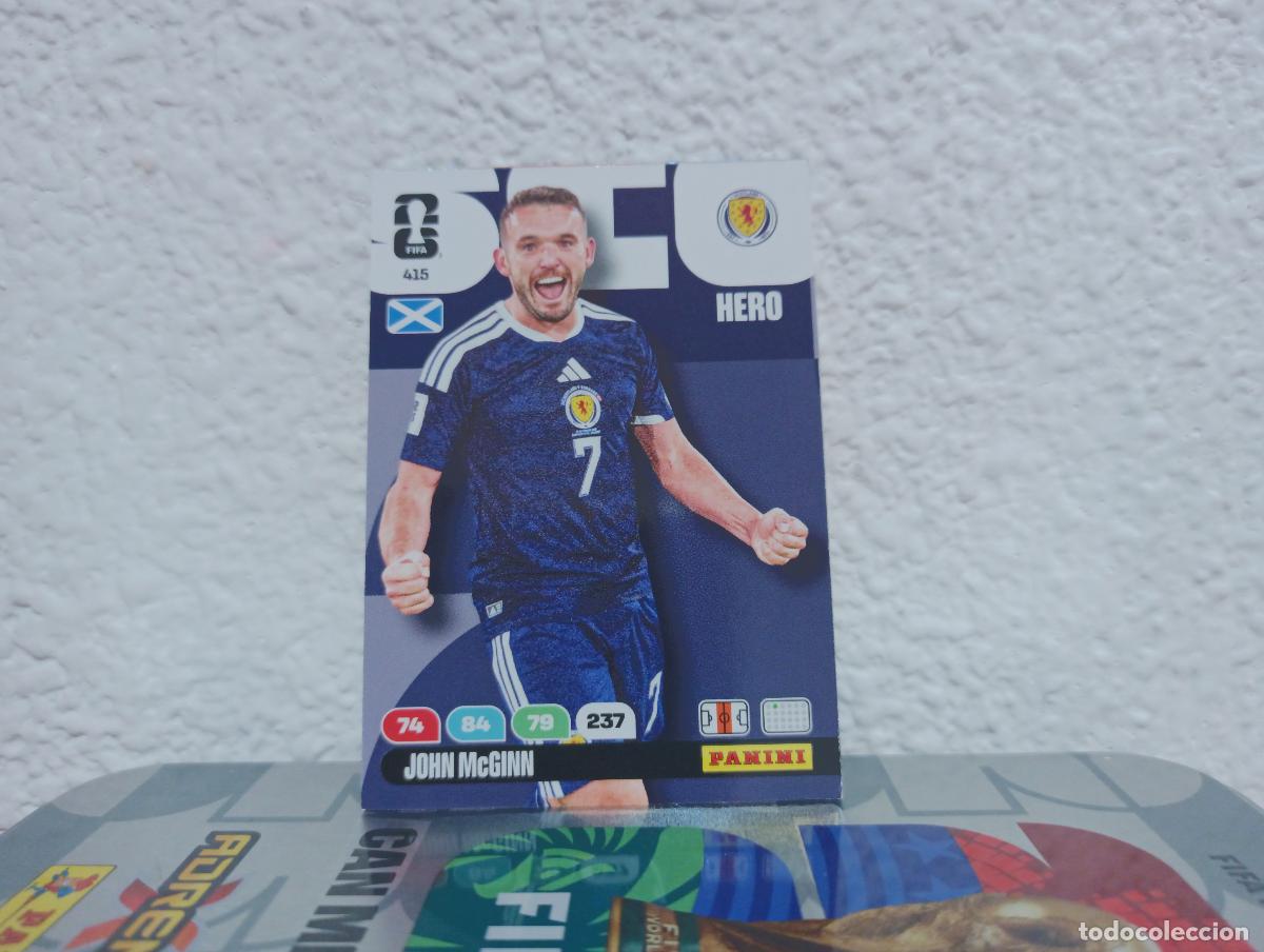 Collezionismo Figurine antiche: 415 JOHN MCGINN CENTROCAMPISTA ESCOCIA PANINI WORLD CUP 26 25 26
