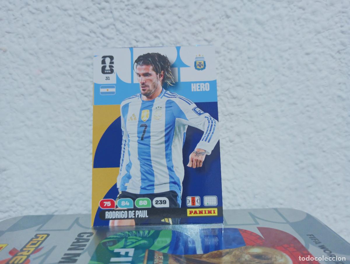 Coleccionismo Cromos antiguos: 31 RODRIGO DE PAUL CENTROCAMPISTA ARGENTINA PANINI WORLD CUP 26 25 26