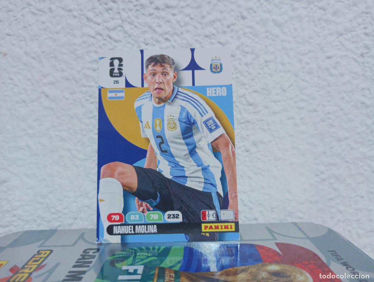 Coleccionismo Cromos antiguos: 26 NAHUEL MOLINA DEFENSA ARGENTINA PANINI WORLD CUP 26 25 26