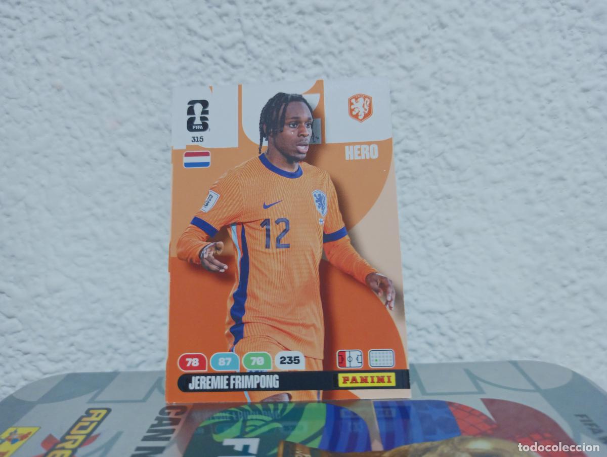 Coleccionismo Cromos antiguos: 315 JEREMIE FRIMPONG DEFENSA PA&Iacute;SES BAJOS PANINI WORLD CUP 26 25 26