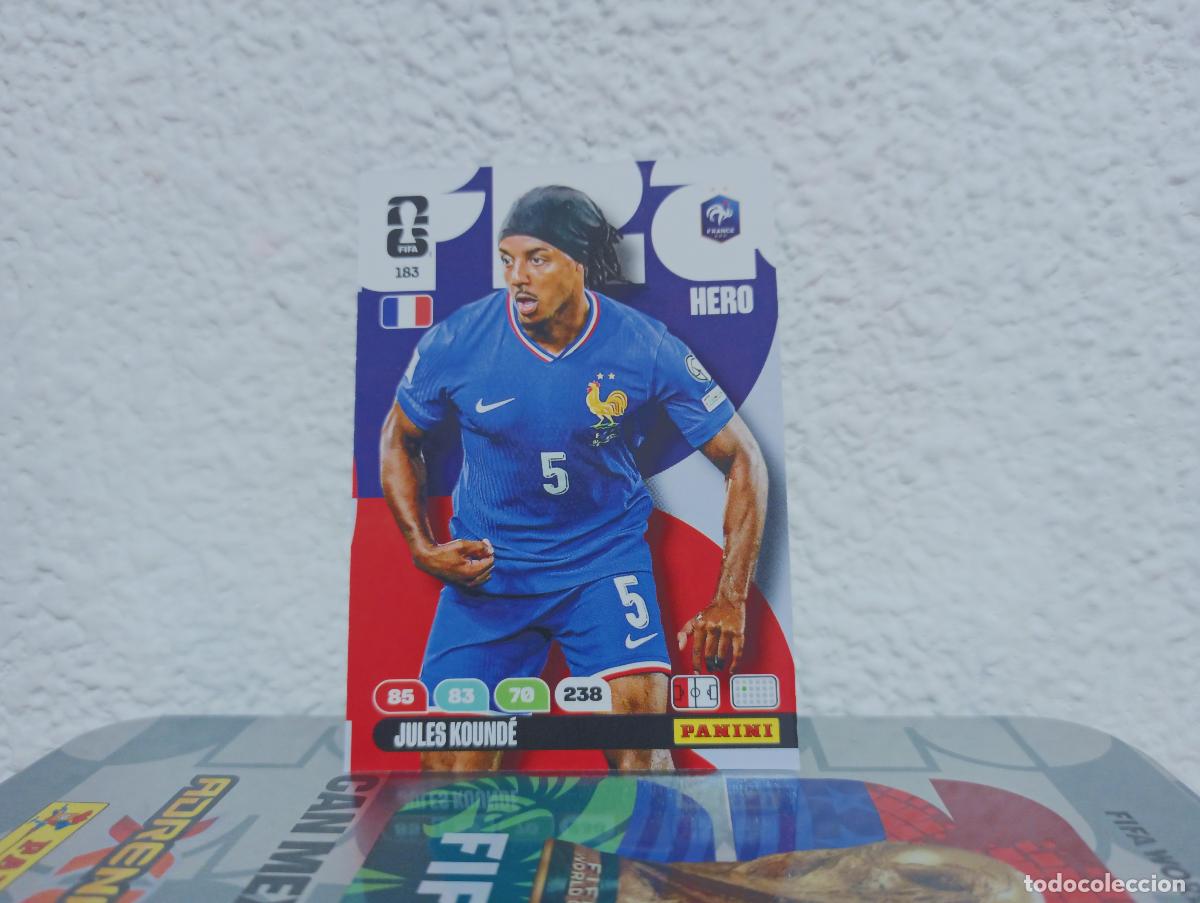 Coleccionismo Cromos antiguos: 183 JULES KOUND&Eacute; DEFENSA FRANCIA PANINI WORLD CUP 26 25 26