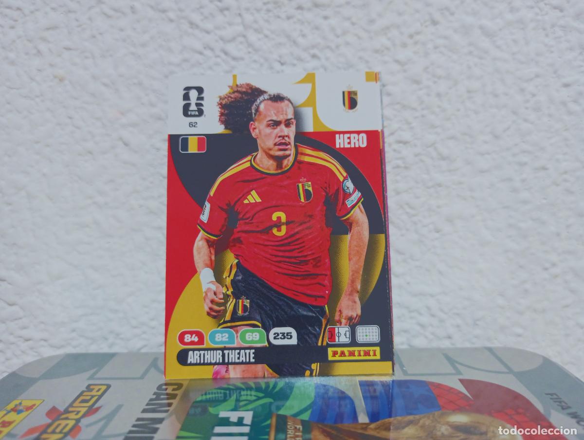 Collectable Antique Stickers: 62 ARTHUR THEATE DEFENSA B&Eacute;LGICA PANINI WORLD CUP 26 25 26