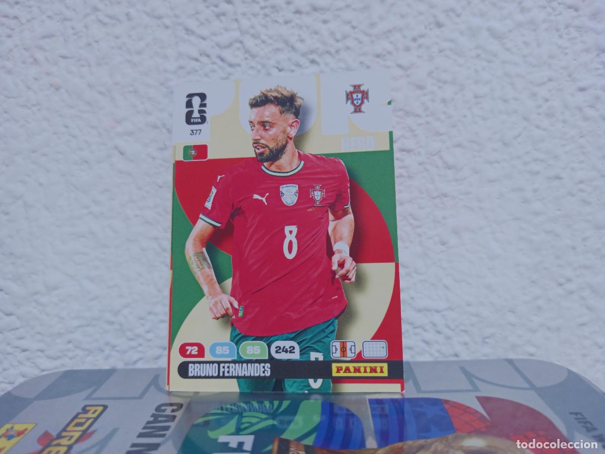 Coleccionismo Cromos antiguos: 377 BRUNO FERNANDES CENTROCAMPISTA PORTUGAL PANINI WORLD CUP 26 25 26