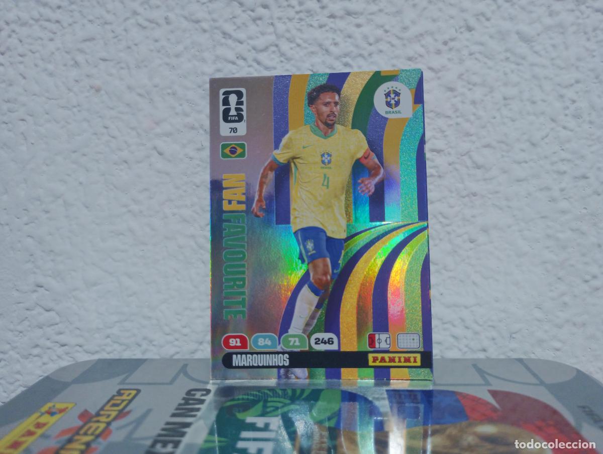 Coleccionismo Cromos antiguos: 70 MARQUINHOS FAN FAVOURITE BRASIL PANINI WORLD CUP 26 25 26