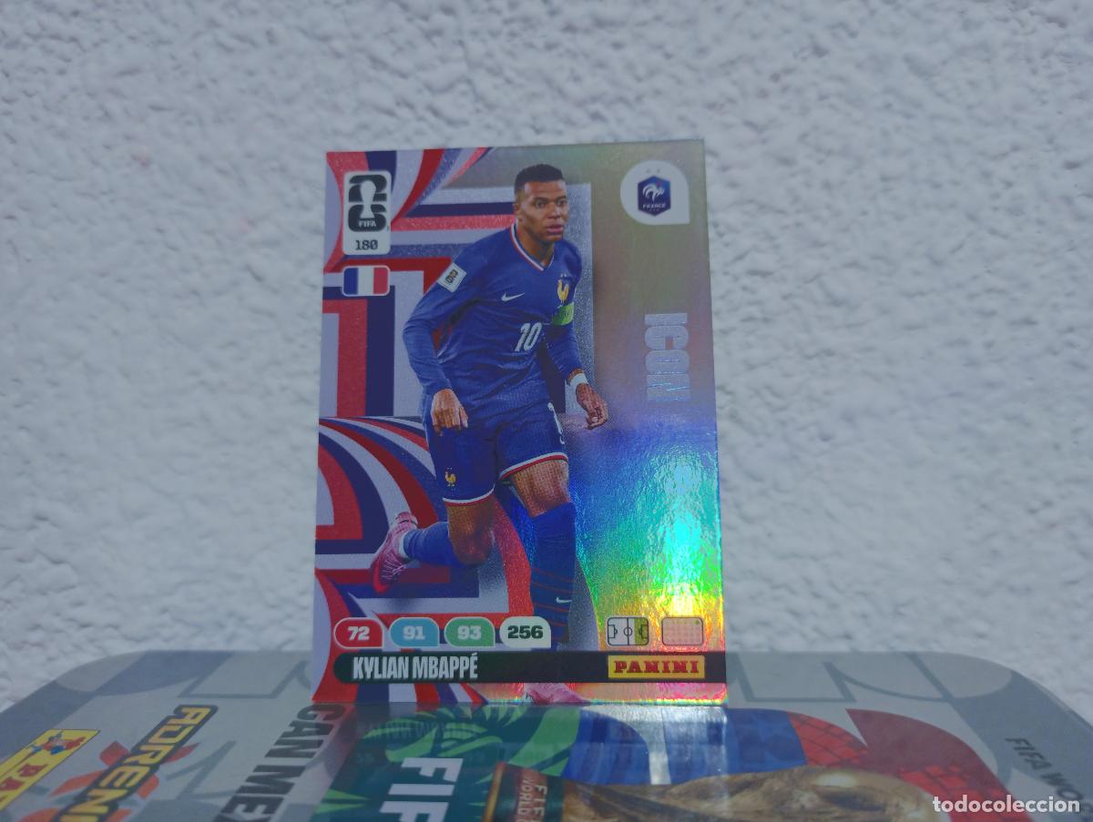 Coleccionismo Cromos antiguos: 180 KYLIAN MBAPP&Eacute; ICON FRANCIA PANINI WORLD CUP 26 25 26