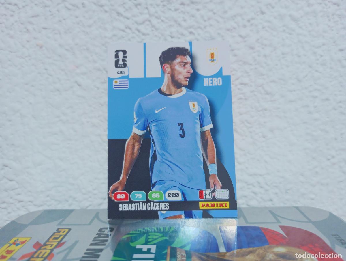 Coleccionismo Cromos antiguos: 495 SEBASTI&Aacute;N C&Aacute;CERES DEFENSA URUGUAY PANINI WORLD CUP 26 25 26