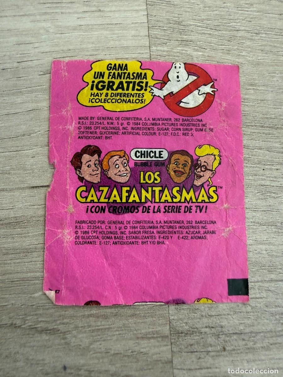 Coleccionismo Cromos antiguos: Envoltorio chicle Cazafantasmas de Dunkin