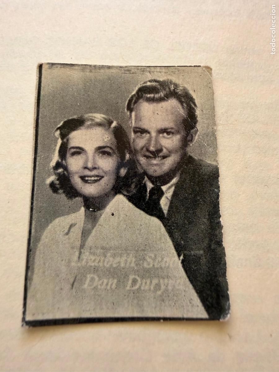 Coleccionismo Cromos antiguos: Cromo actores Lizabeth Scott y Dan Duryea