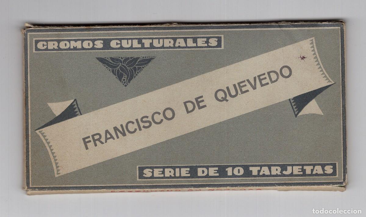Coleccionismo Cromos antiguos: Francisco de Quevedo. Cromos Culturales - Ediciones Barsal (serie completa de 10 cromos/tarjetas)
