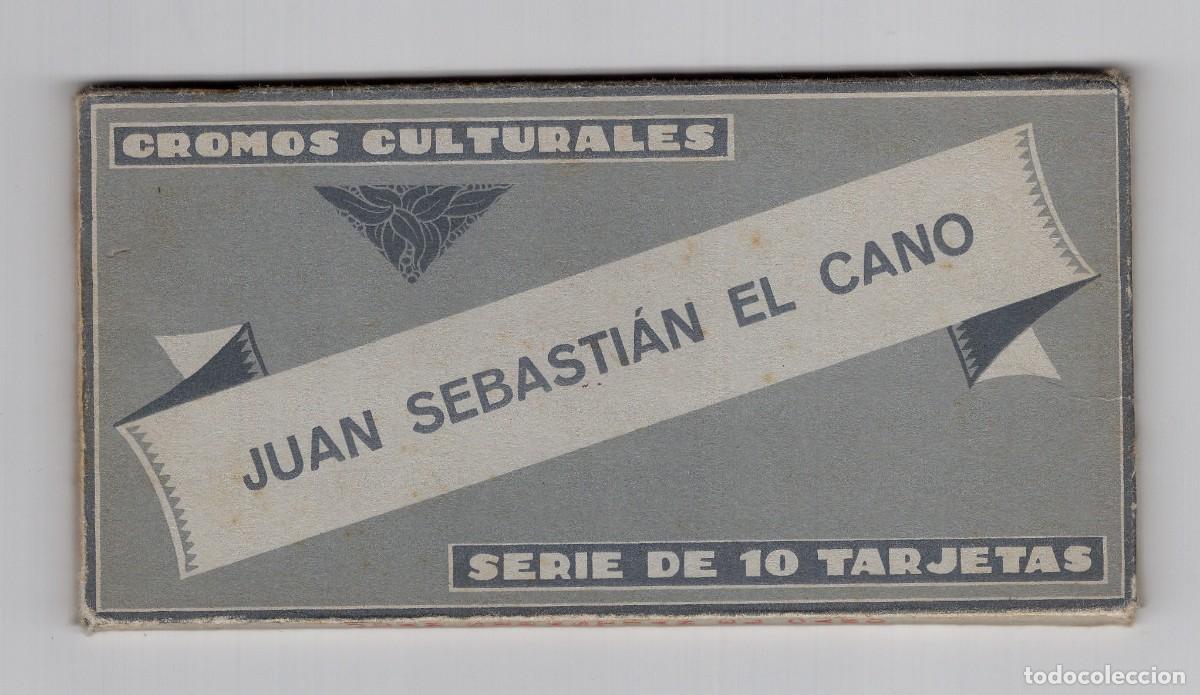 Coleccionismo Cromos antiguos: Juan Sebasti&aacute;n Elcano. Cromos Culturales - Edici&oacute;nes Barsal (serie completa de 10 cromos/tarjetas)