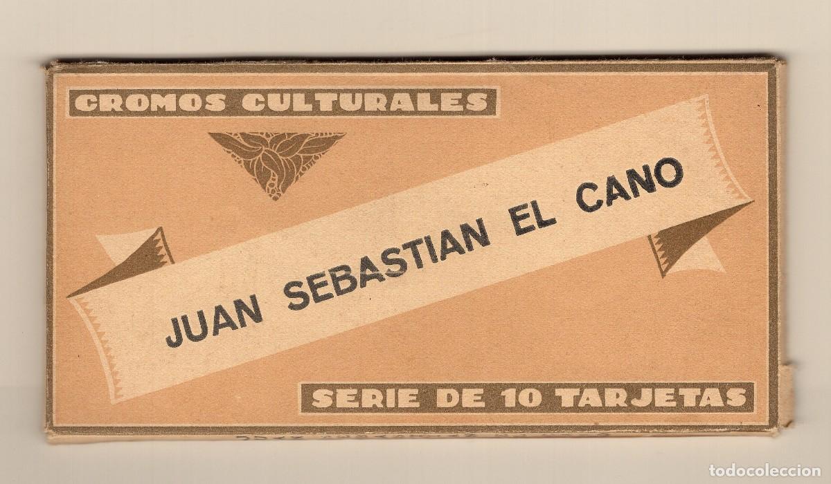 Coleccionismo Cromos antiguos: Juan Sebasti&aacute;n Elcano. Cromos Culturales - Ediciones Barsal (serie completa de 10 cromos/tarjetas)