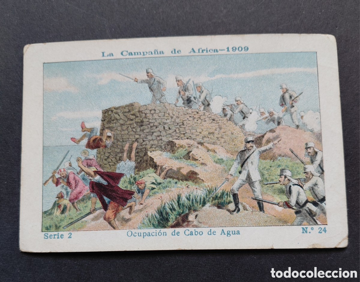 Coleccionismo Cromos antiguos: CROMO LA CAMPA&Ntilde;A DE AFRICA 1909- SERIE 2 N&deg;24- OCUPACI&Oacute;N DE CABO DE AGUA- CHOCOLATES BOIX