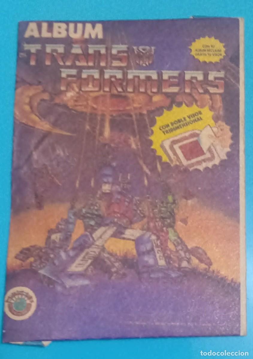 Coleccionismo Cromos antiguos: Sobre Cromos Album TRANSFORMERS. Editorial Navarrete Peru.
