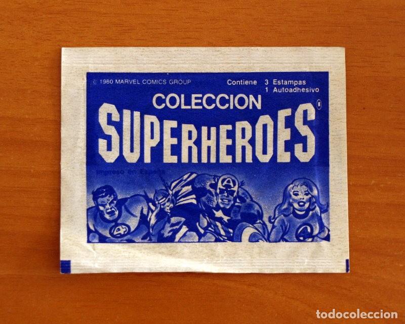 Coleccionismo Cromos antiguos: Sobre vacio, sin cromos - Superh&eacute;roes - Marvel A&ntilde;o 1980 Comics Group - Chocolates Terrabusi