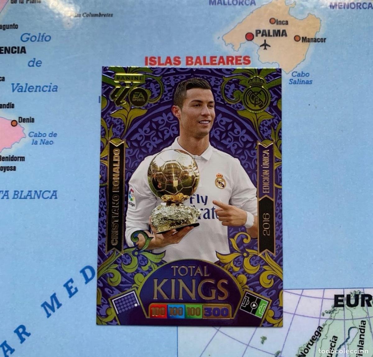 Coleccionismo Cromos antiguos: Cristiano Ronaldo 2016 Total Kings Edici&oacute;n Unica Del Real Madrid adrenalyn XL 25-26 2025-2026