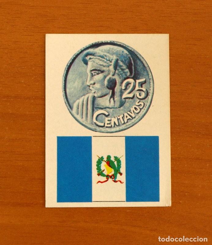 Coleccionismo Cromos antiguos: Juegos de Familia - N&ordm; 235 Guatemala Centavos -Bandera-Moneda -Editorial Maga A&ntilde;o 1978 -Nunca pegado
