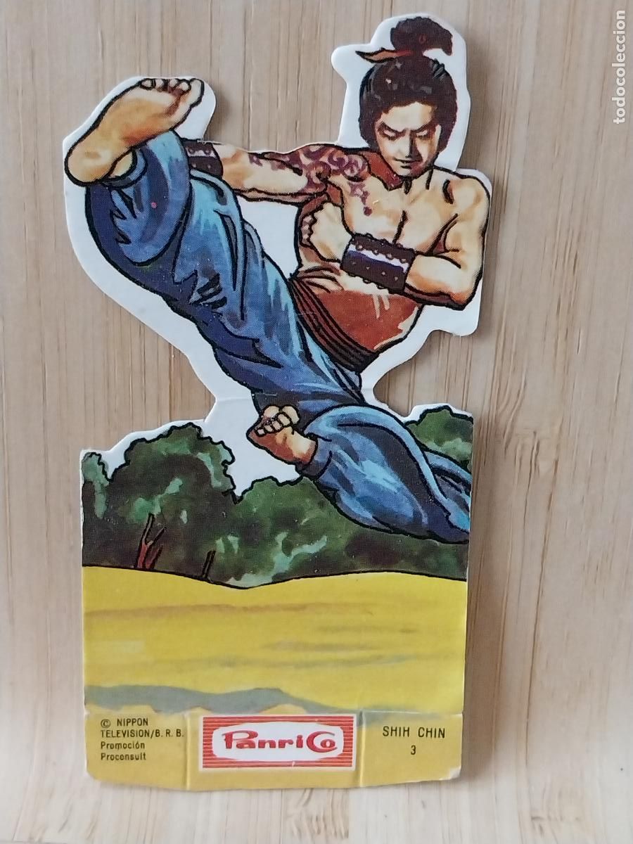 Coleccionismo Cromos antiguos: PANRICO FRONTERA AZUL CROMO 3 SHIH CHIN ORIGINAL A&Ntilde;O 1978 9CMS ALTO
