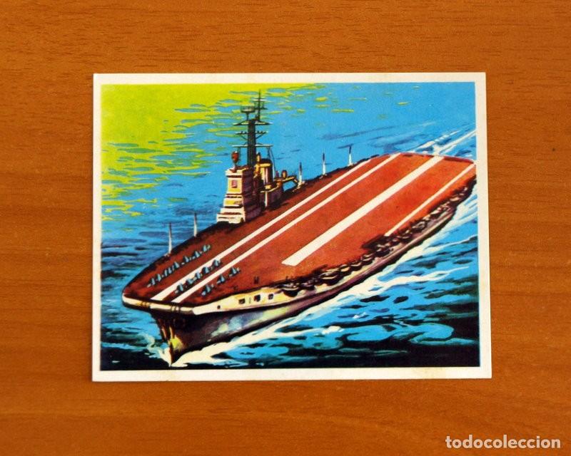 Coleccionismo Cromos antiguos: La Naturaleza y el Hombre - Cromo N&ordm; 113 Portaaviones - Editorial Maga A&ntilde;o 1967 - Nunca Pegado