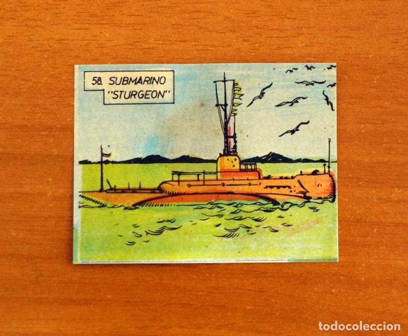 Coleccionismo Cromos antiguos: Esp&iacute;a-Armas de la Segunda 2&ordf; Guerra Mundial -Cromo N&ordm; 58 Submarino Sturgeon -Editorial Maga A&ntilde;o 1963