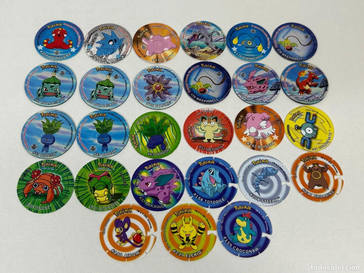 Coleccionismo Cromos antiguos: LOTE 27 TAZOS POKEMON VARIOS 2001 Y 2002