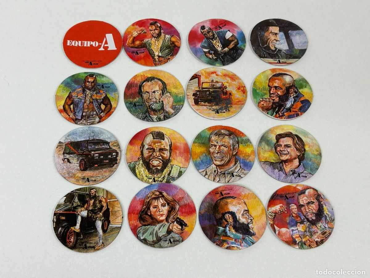 Coleccionismo Cromos antiguos: LOTE 16 TAZOS EQUIPO A BIMBO,PHOSKITOS