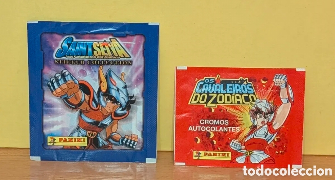 Coleccionismo Cromos antiguos: Sobres cromos sin abrir Los Caballeros del Zodiaco. Panini. Saint Seya