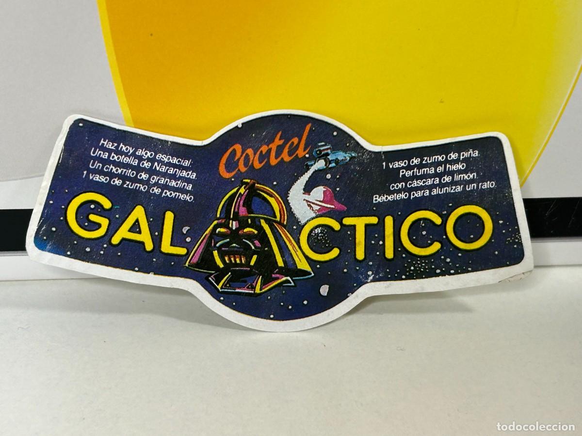Coleccionismo Cromos antiguos: STAR WARS ETIQUETA PUBLICIDAD BOTELLA ZUMO COCKTEL GALACTICO