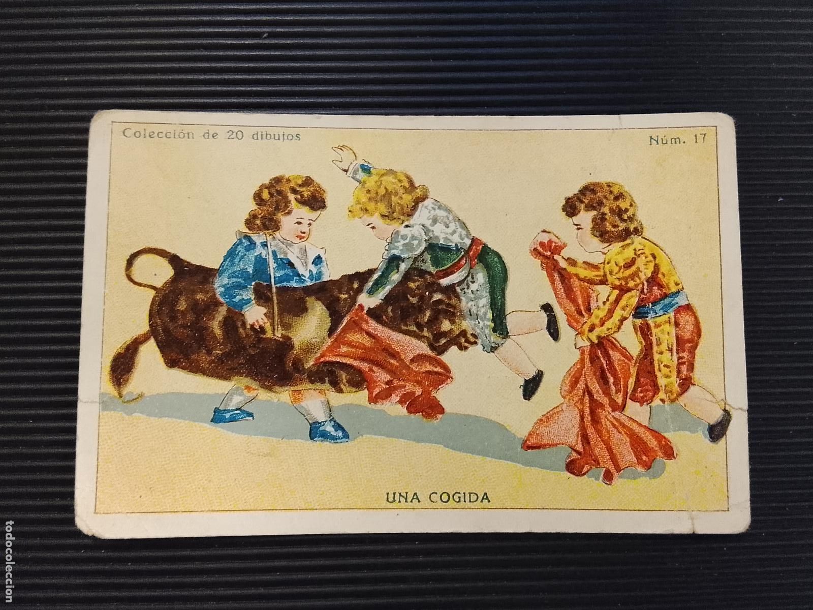 Collezionismo Figurine antiche: CORRIDA DE TOROS - UNA COGIDA - CAFES DEBRAY - CROMO ANTIGUO -(K-15.255)