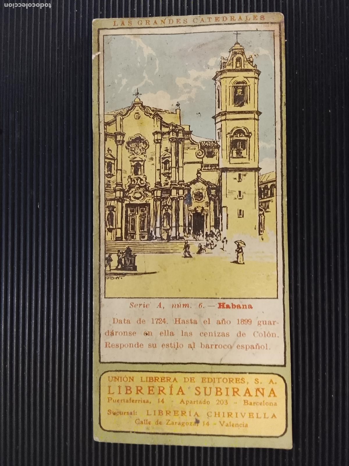 Coleccionismo Cromos antiguos: CUBA - HABANA -SERIE A NUMERO 6- UNION LIBRERA DE EDITORES CASA SUBIRANA - CROMO ANTIGUO -(K-15.255)