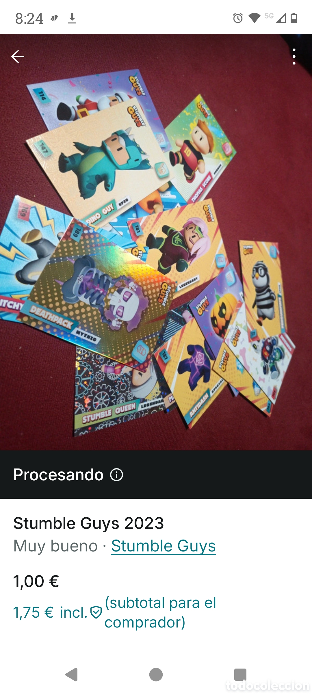 Coleccionismo Cromos antiguos: Cromos stumble Guys 2023