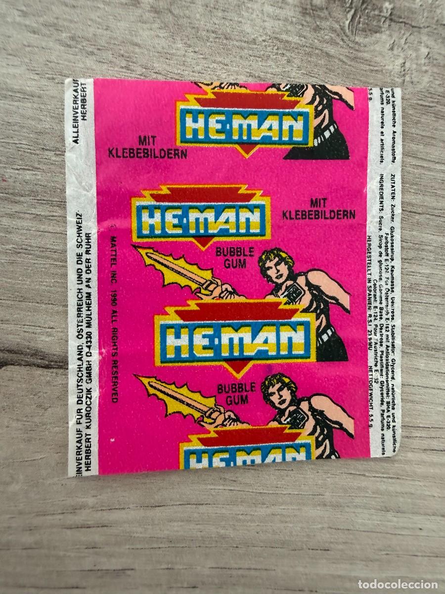 Coleccionismo Cromos antiguos: Envoltorio chicle He-man Masters del universo