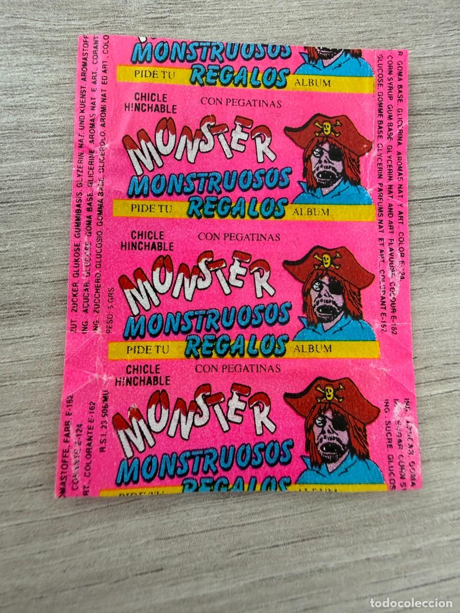 Coleccionismo Cromos antiguos: Envoltorio chicle Monster - Monstruosos regalos