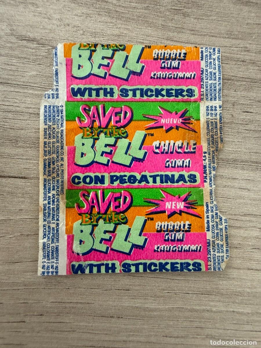 Coleccionismo Cromos antiguos: Envoltorio chicles Salvados por la camana - Saved by the bell