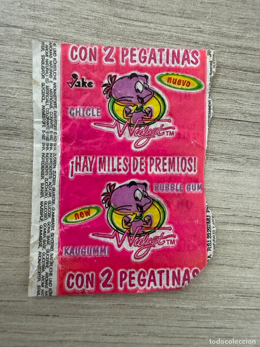 Coleccionismo Cromos antiguos: Envoltorio del chicle Widget de Jake - dif&iacute;cil