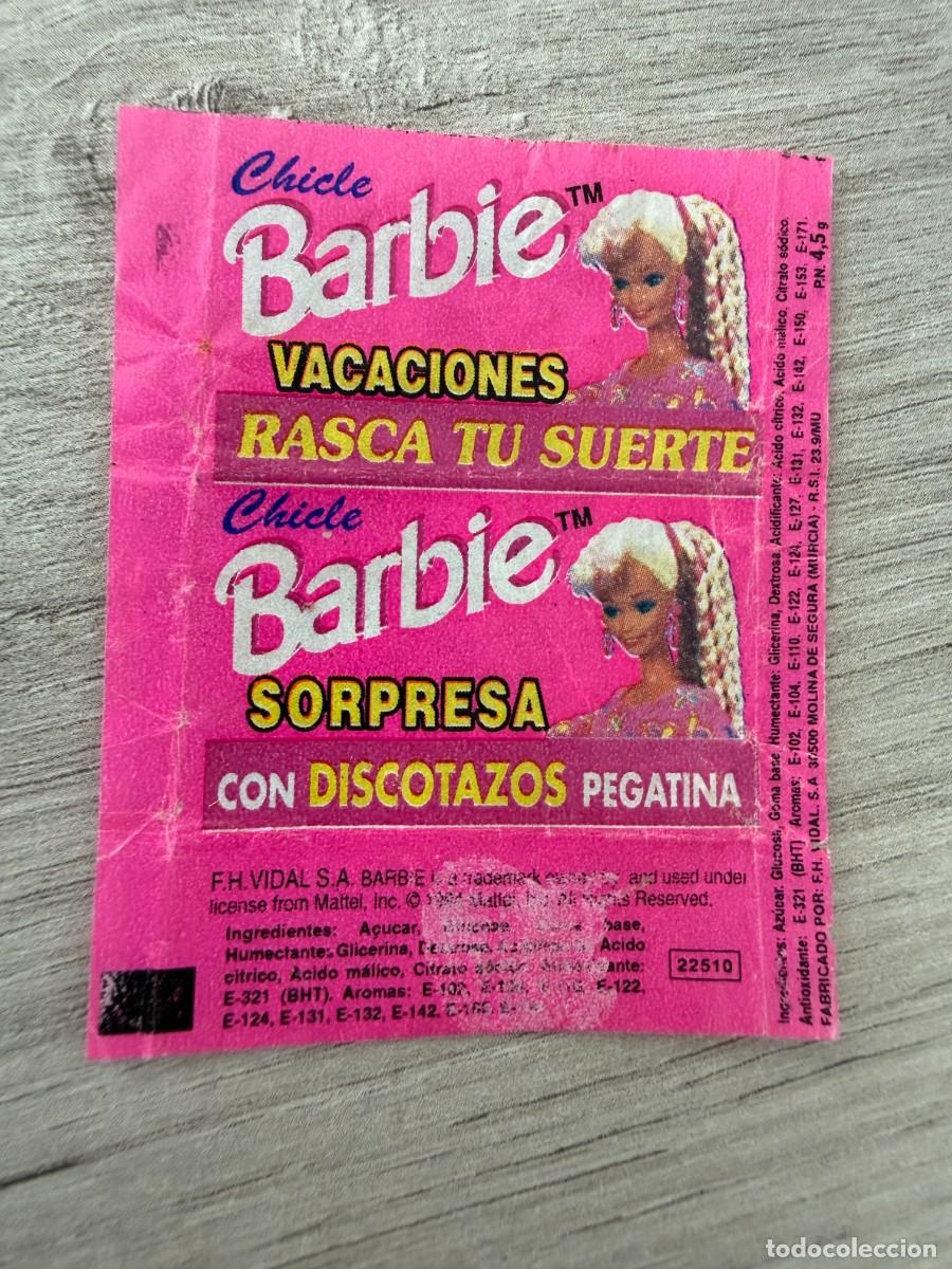Coleccionismo Cromos antiguos: Envoltorio del chicle Barbie Vacaciones con discotazos