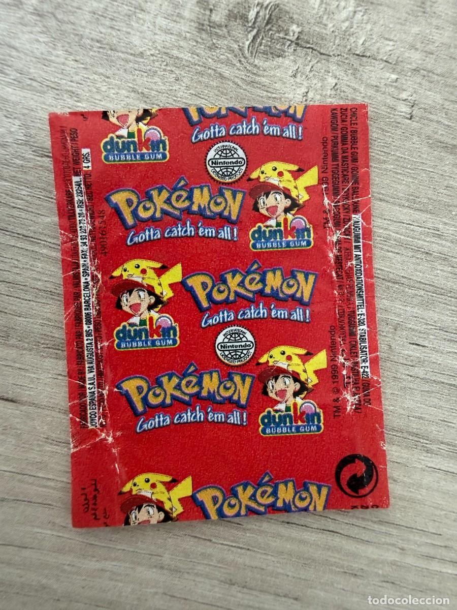 Coleccionismo Cromos antiguos: Envoltorio del chicle Pokemon de Dunkin