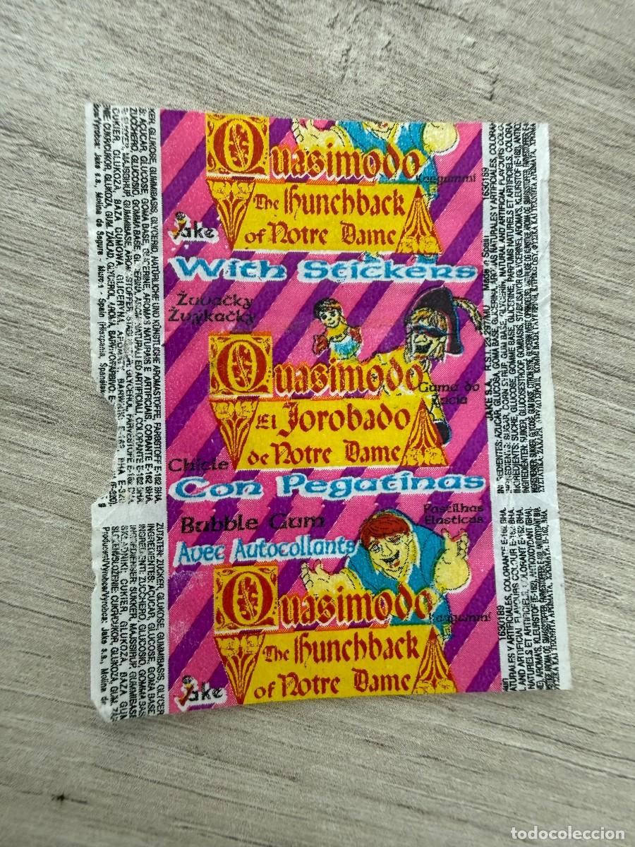 Coleccionismo Cromos antiguos: Envoltorio chicle El Jorobado de Notre Dame - Jake