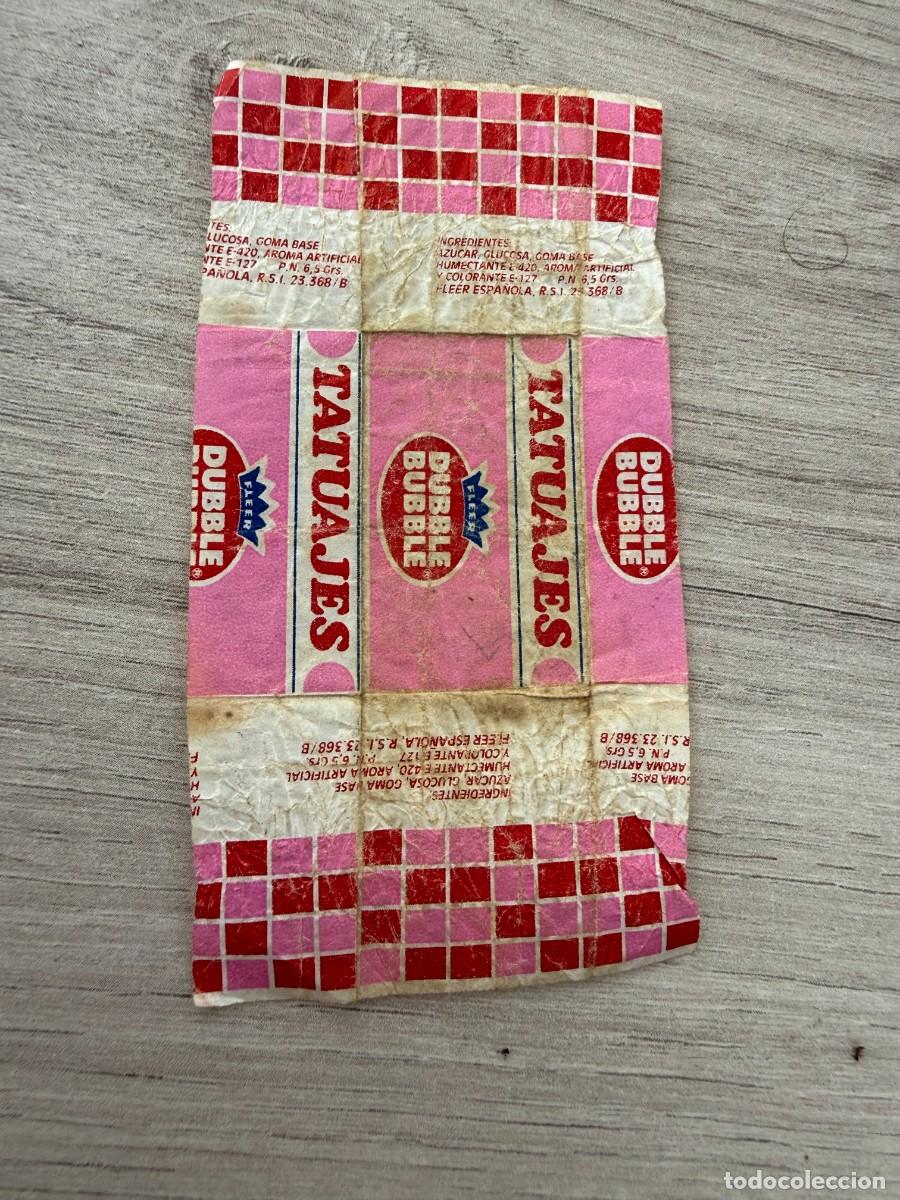 Coleccionismo Cromos antiguos: Envoltorio espa&ntilde;ol chicle Dubble Bubble Tatuajes