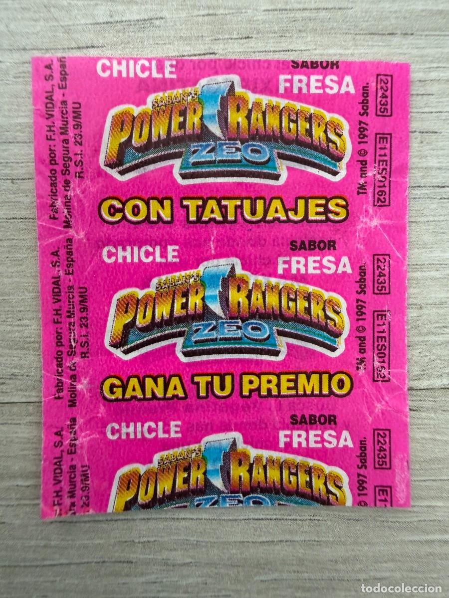 Coleccionismo Cromos antiguos: Envoltorio chicle Power Rangers ZEO - fresa