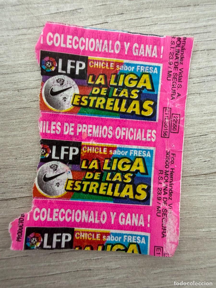Coleccionismo Cromos antiguos: Envoltorio chicle fresa LFP La liga de las estrellas